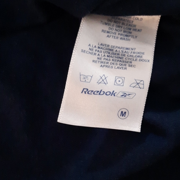 Size m Reebok Sequin British flag t-shirt size - Picture 11 of 13